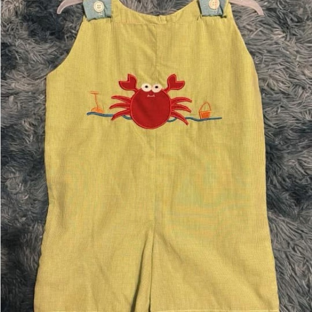 Adorable Yellow Crab Overalls